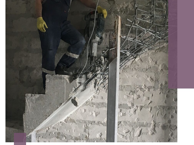 Демонтаж металлических и бетонных лестниц в Каменке