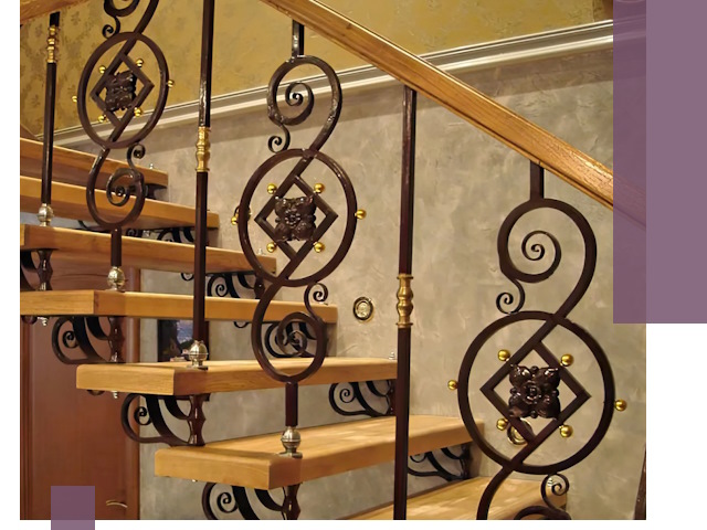 Изготовление кованых лестниц под ключ в Каменке