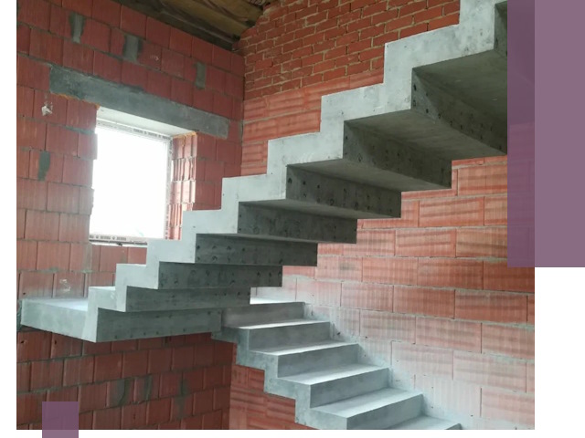 Бетонные лестницы под ключ в Каменке: монтаж, демонтаж, ремонт