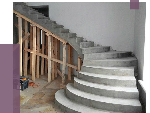 Изготовление бетонных лестниц под ключ в Каменке от 19724 руб. | ПРОЛЁТ-Кам