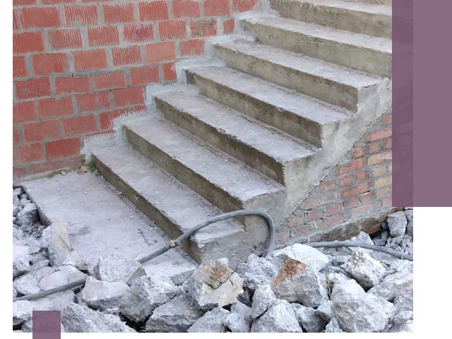 Демонтаж бетонных лестниц в Каменке: быстро и безопасно