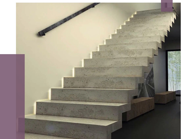 Облицовка бетонных лестниц в Каменке от 4552 руб/м2 