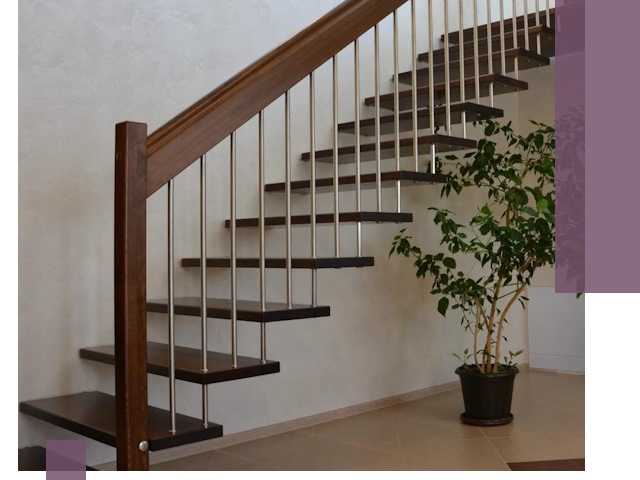 Лестницы на больцах под ключ в Каменке – изготовление и монтаж