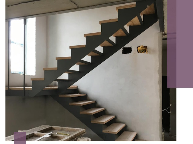 Изготовление лестниц на металлокаркасе в Каменке от производителя