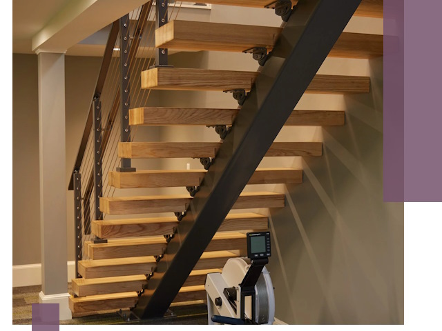 Лестницы на монокосоурах под ключ в Каменке - изготовление и монтаж