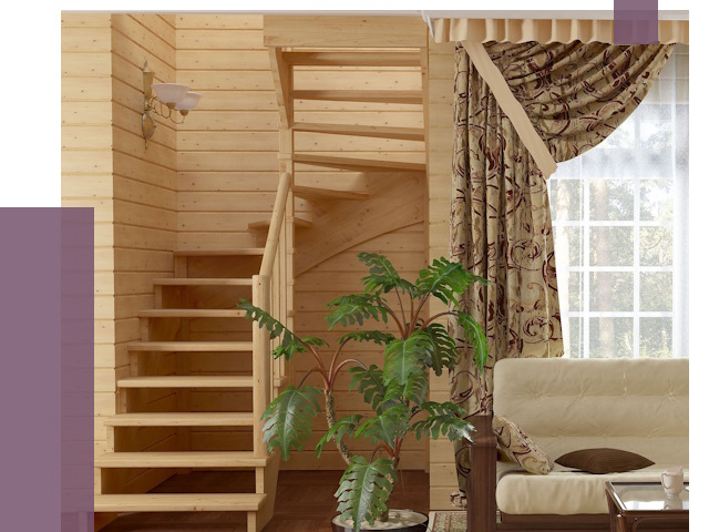 Лестницы для дачи в Каменке от 75104 руб.  | ПРОЛЁТ-Кам