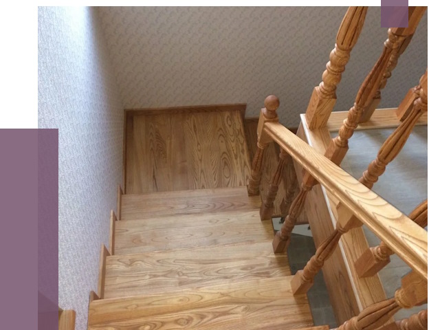 Сосновые лестницы в Каменке под ключ от 7991 руб.  | ПРОЛЁТ-Кам