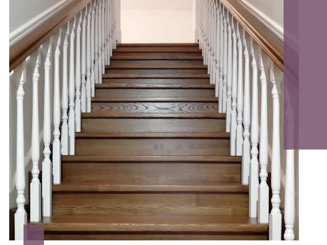 Лестницы из ясеня на заказ в Каменке — изготовление и монтаж