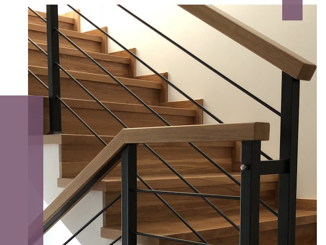 Обшивка металлической лестницы деревом в Каменке от 4299 руб. 