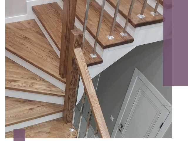 Обшивка металлических лестниц под ключ в Каменке