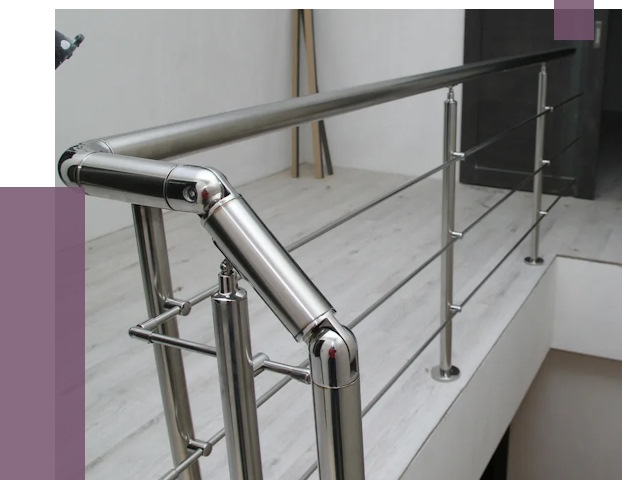 Перила из нержавеющей стали в Каменке от 8901 руб. под ключ | ПРОЛЁТ-Кам