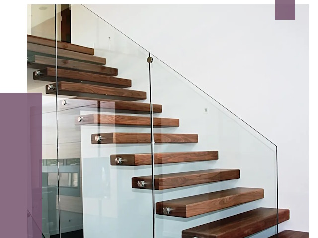 Стеклянные перила для лестницы в Каменке от 14667 руб.