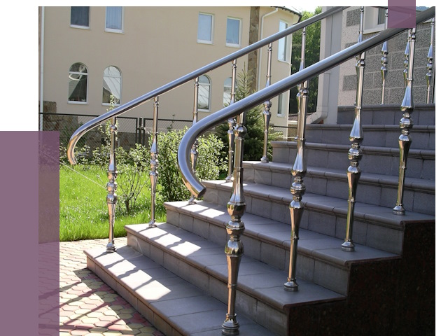 Перила для крыльца в Каменке от 10621 руб. — монтаж ПРОЛЁТ-Кам