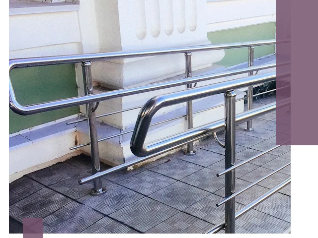 Ограждения пандусов из металла и нержавейки в Каменке