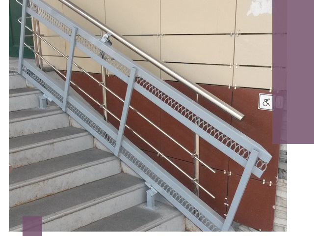 Изготовление откидных пандусов под ключ в Каменке