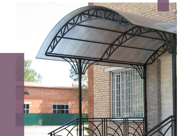 Металлические навесы и козырьки в Каменке от 12644 руб.