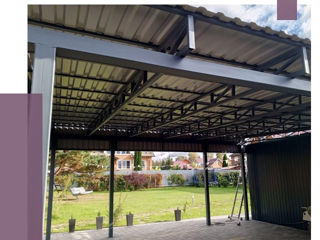 Монтаж навесов в Каменке от 7283 руб. — установка навеса | ПРОЛЁТ-Кам