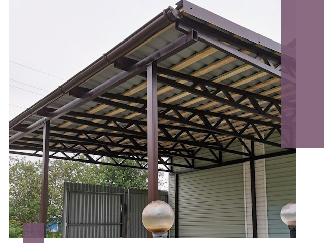 Навесы под ключ в Каменке: изготовление, монтаж и гарантия