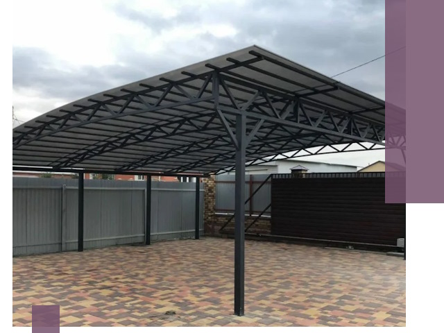 Недорогие навесы под ключ в Каменке — изготовление и монтаж