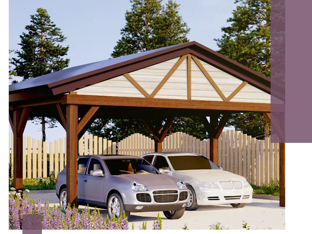 Навесы для автомобиля в Каменке — изготовление и монтаж