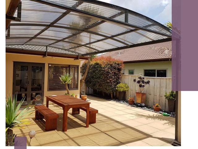 Навесы во двор под ключ в Каменке — изготовление и монтаж