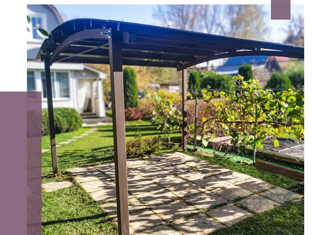 Навесы для дачи в Каменке от 12593 руб. под ключ — ПРОЛЁТ-Кам