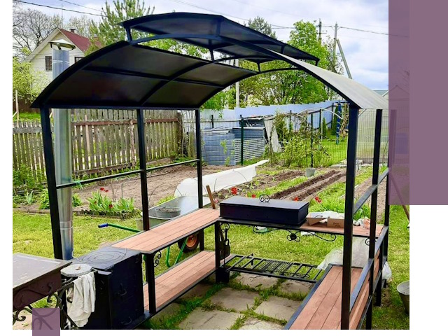 Навесы для барбекю в Каменке: изготовление, монтаж и демонтаж