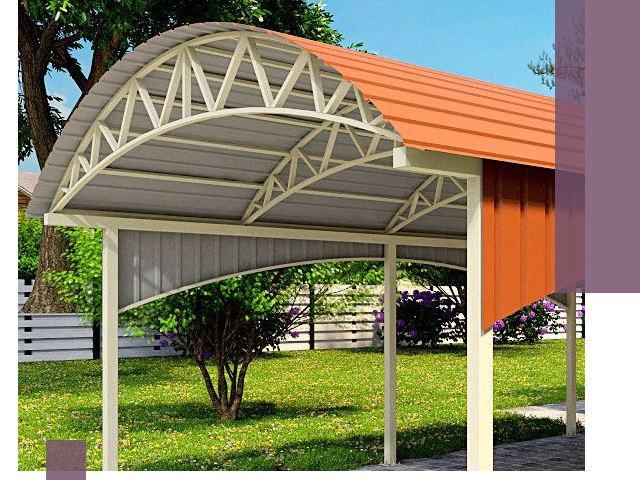 Навесы из профнастила под ключ в Каменке — установка и монтаж