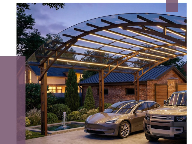 Металлические навесы в Каменке от 12543 руб. под ключ — ПРОЛЁТ-Кам