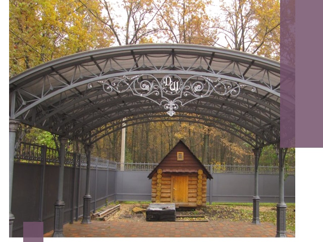 Кованые навесы премиум-класса под заказ в Каменке