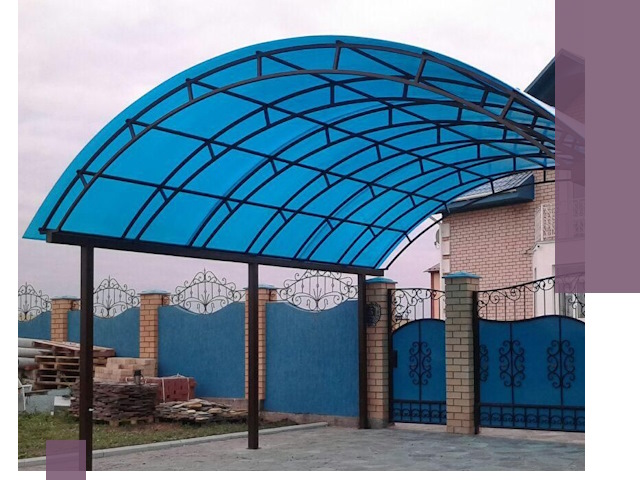 Арочные навесы под ключ в Каменке — изготовление и монтаж