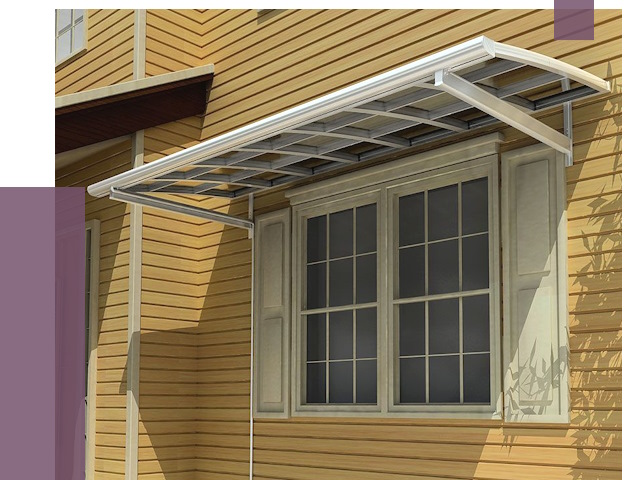 Козырьки над окнами в Каменке от 7536 руб. — монтаж, покупки | ПРОЛЁТ-Кам
