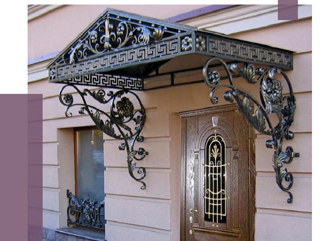 Кованые козырьки в Каменке под ключ от 12593 руб. — ПРОЛЁТ