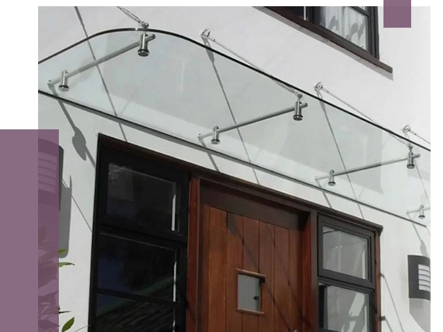 Стеклянные козырьки в Каменке от 18713 руб. | ПРОЛЁТ-Кам