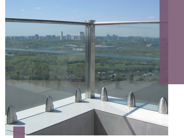 Стеклянные парапеты премиум класса в Каменке для домов и бизнесов