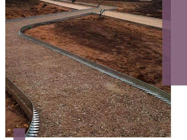 Металлические бордюры под ключ в Каменке — изготовление и монтаж