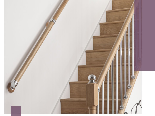 Пристенные поручни из стали и нержавейки под монтаж в Каменке